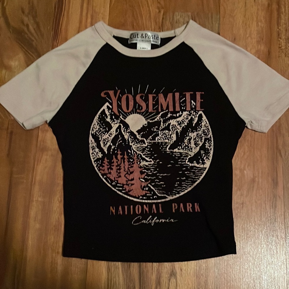 A women’s XS crop top from Cut & Paste.